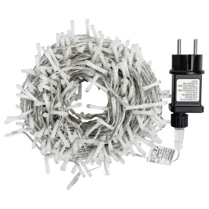Aigostar - LED Cordão de Natal para exterior 400xLED/8 funções 23 m IP44 branco frio