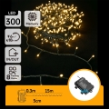 Aigostar-LED Cordão luminoso LED para exterior 300 LEDs/8 funções 3x pilhas AA 15,3 m IP44 branco quente