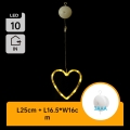 Aigostar - LED decoração de Natal 10xLED/3xAAA coração 16 cm