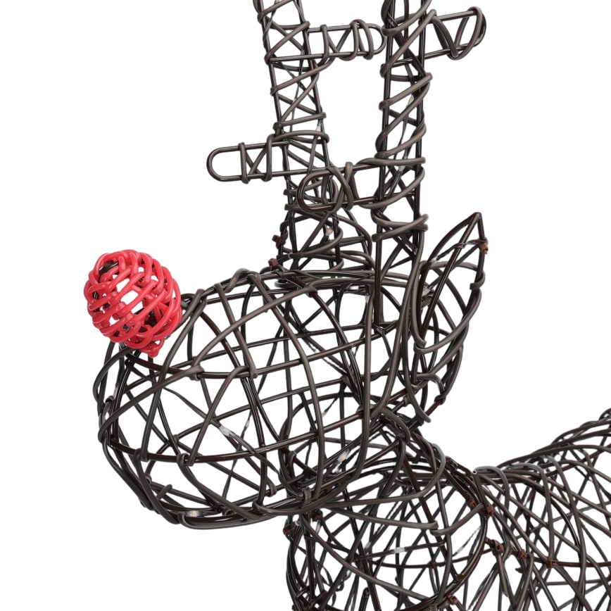 Aigostar - LED Decoração de Natal para exterior 140xLED/8 funções 0,6m IP44 branco quente rena