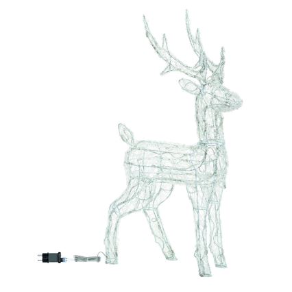 Aigostar - Decoração de Natal LED para exterior, 120 LEDs/8 funções, 80 cm, IP44, branco frio, boneco de neve