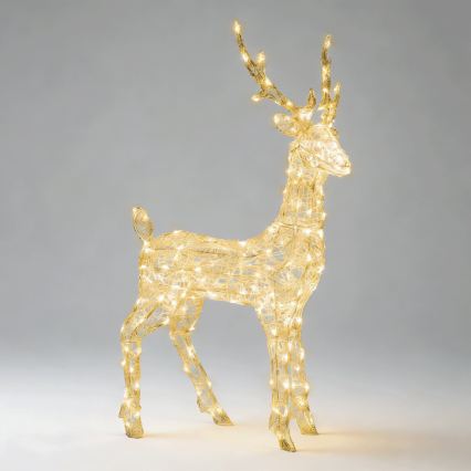 Aigostar - Decoração de Natal LED para exterior 180xLED/8 funções 1,05m IP44 branco quente reno