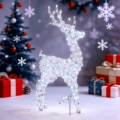 Aigostar - LED Decoração de Natal para exterior 240xLED/8 funções 1,25m IP44 branco frio cervo