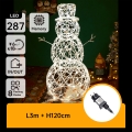Aigostar - LED Decoração de Natal para exterior 3,6W/31/230V 2700K 120 cm IP44 boneco de neve
