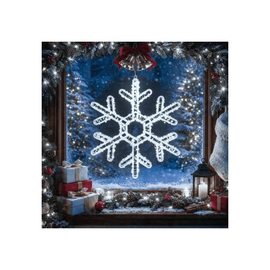 Aigostar - Decoração de Natal LED para exterior 540xLED/6W/230V IP44, branco frio, floco de neve de 43 cm