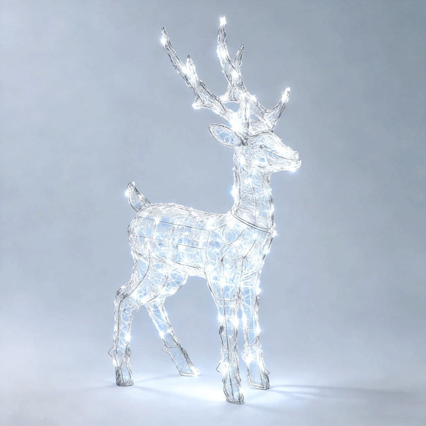 Aigostar - Decoração de Natal LED para exterior 80xLED/8 funções 0,65m IP44 branco frio veado