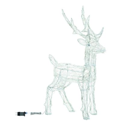 Aigostar - Decoração de Natal LED para exterior 80xLED/8 funções 0,65m IP44 branco frio veado