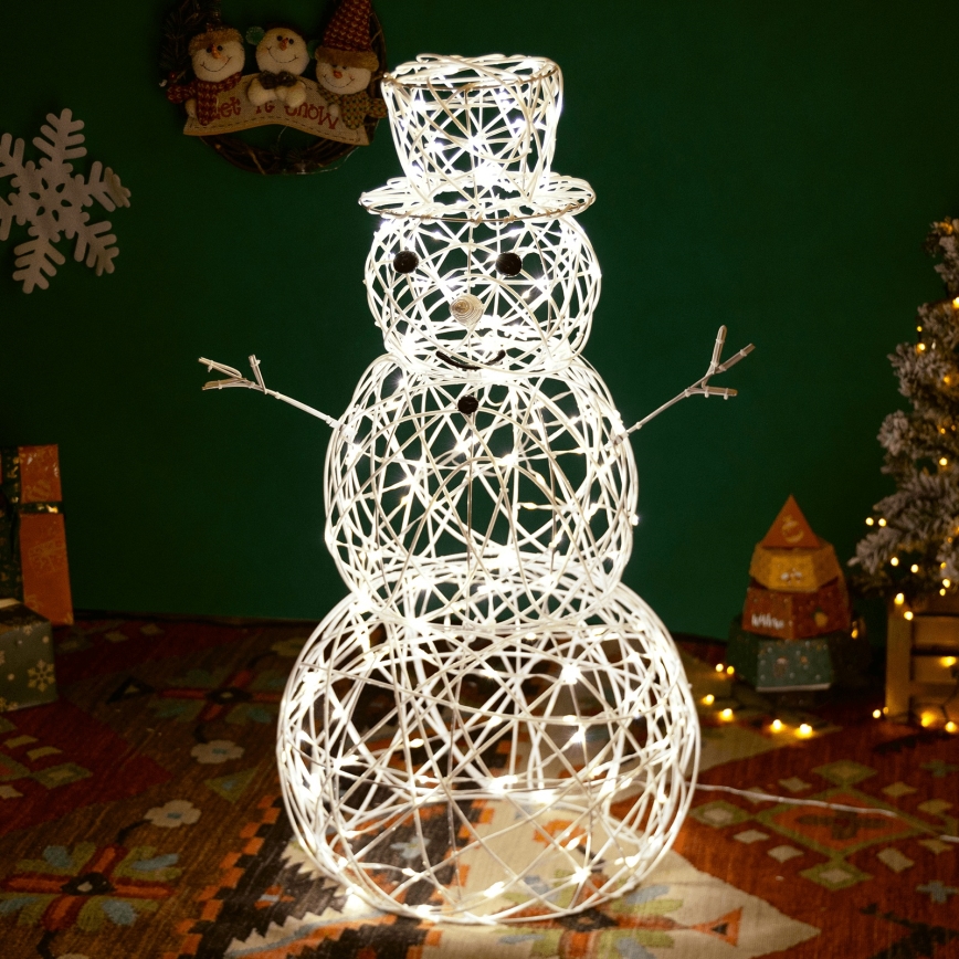 Aigostar - LED Decoração de Natal para exterior LED/3,6W/31/230V 2700K 90 cm IP44 boneco de neve