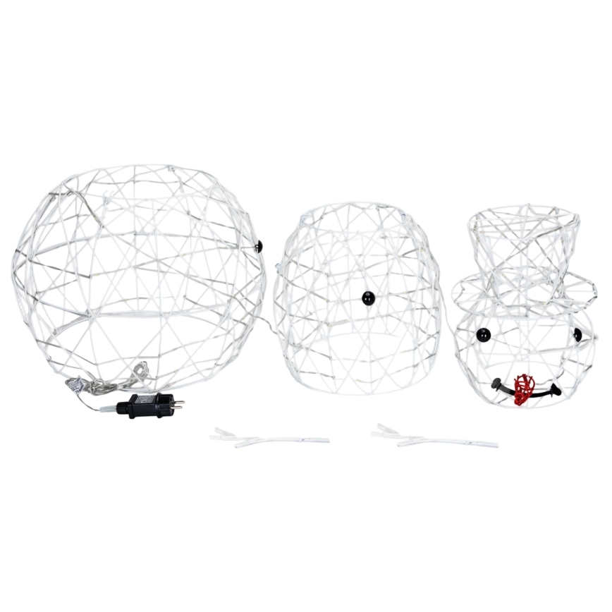 Aigostar - LED Decoração de Natal para exterior LED/3,6W/31/230V 2700K 90 cm IP44 boneco de neve