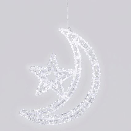 Aigostar - Decoração de Natal LED para exteriores 540xLED/6W/230V 43 cm IP44 branco frio meia-lua