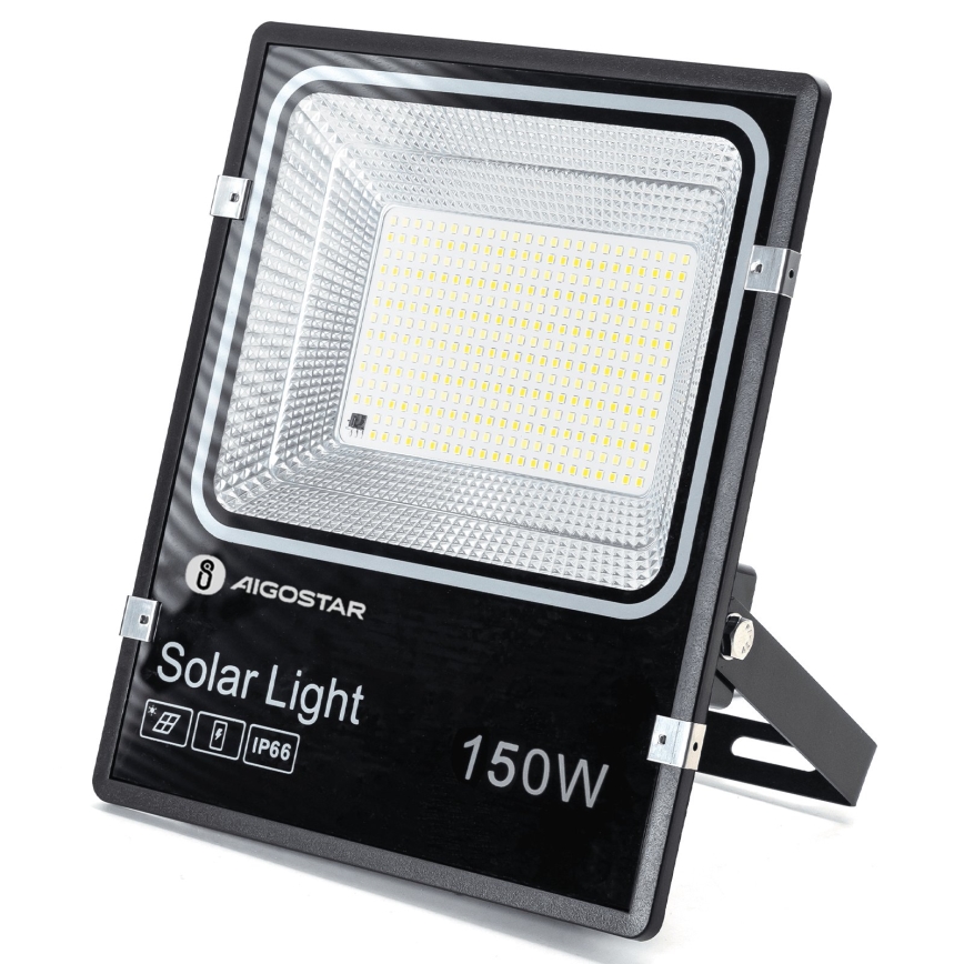 Aigostar - Refletor solar LED regulável/LED/150W/3,2V 3000mAh 3000K/4000K/6500K IP66 + controlo remoto