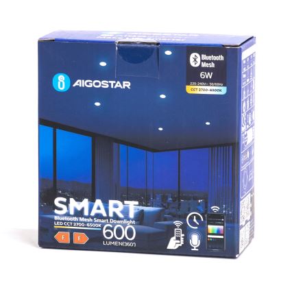 Aigostar - Luminária LED embutida externa dimável MESH LED/6W/230V 2700-6500K IP44 branca