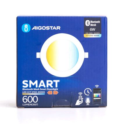 Aigostar - Luminária LED embutida externa dimável MESH LED/6W/230V 2700-6500K IP44 branca