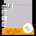 Aigostar - LED Guirlanda de luzes de Natal para exterior 300xLED/8 funções 18x0,4m IP44 branco quente