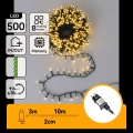 Aigostar - LED Guirlanda de luzes de Natal para exterior 500 LEDs / 8 modos 13 m IP44 branco quente