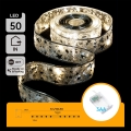 Aigostar - LED Guirlanda de Natal 50xLED/3xAA 5 m branco quente prateada