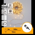 Aigostar - LED Guirlanda de Natal para exterior 1000xLED/8 funções 103m IP44 branco quente
