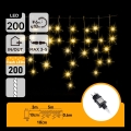 Aigostar - LED Guirlanda de Natal para exterior 200xLED 8x0,6m IP44 branco quente
