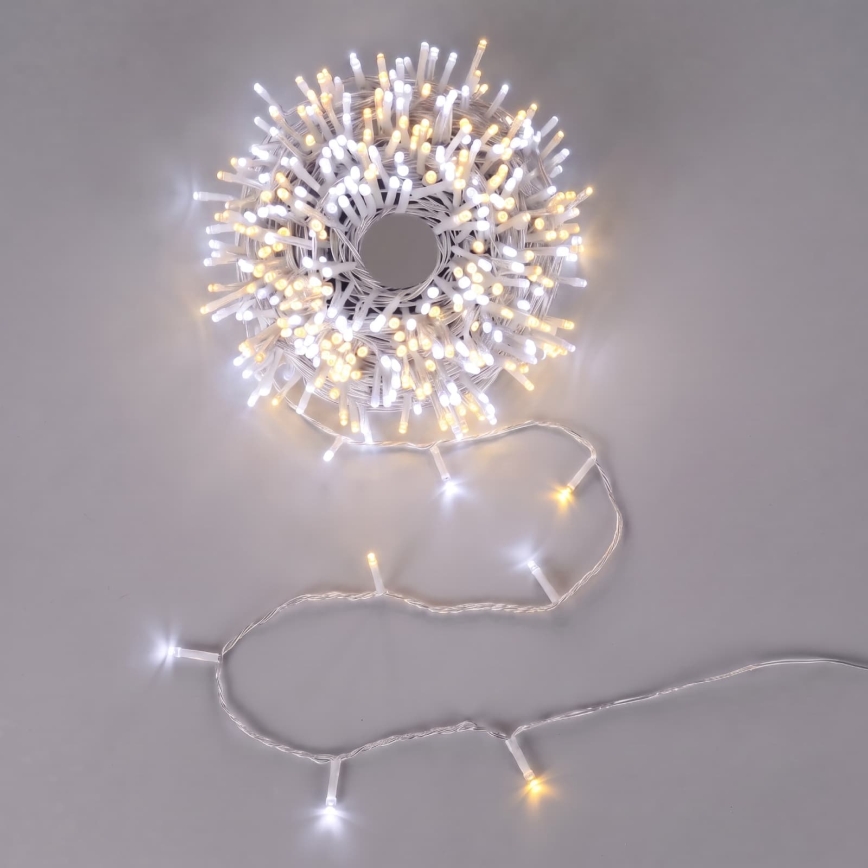 Aigostar - Luzes de Natal LED para exterior 400 LEDs/8 funções 43m IP44 branco quente/branco frio
