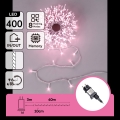 Aigostar - LED Guirlanda de Natal para exterior 400xLED/8 funções 43m IP44 rosa