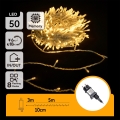 Aigostar - LED guirlanda de Natal para exterior 50xLED/8 funções 8m IP44 branco quente
