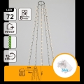Aigostar - LED Guirlanda de Natal para exterior 72 LEDs/8 funções 3xAA 1,2m IP44 branco quente
