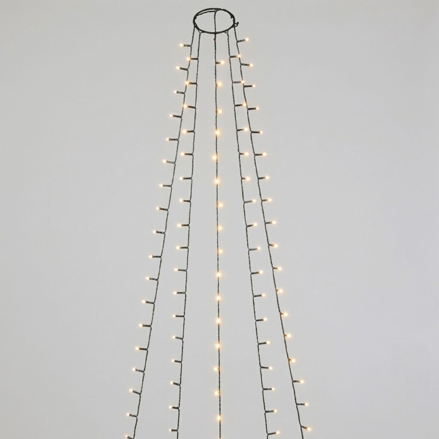 Aigostar - LED Guirlanda de Natal para exterior 72 LEDs/8 funções 3xAA 1,2m IP44 branco quente