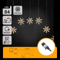 Aigostar - LED Guirlanda de Natal para exterior 84xLED/8 funções 1,2x1m IP44 branco quente flocos de neve