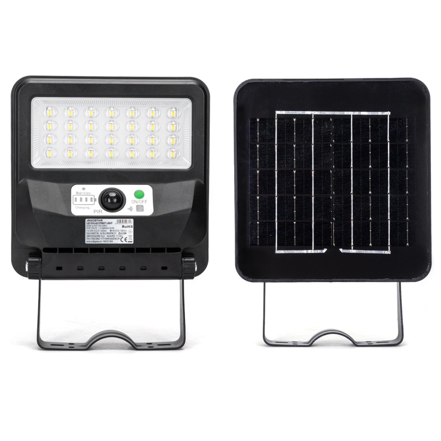 Aigostar - Lâmpada solar de rua LED com sensor LED/50W/3,2V 1000mAh 6500K + controlo remoto