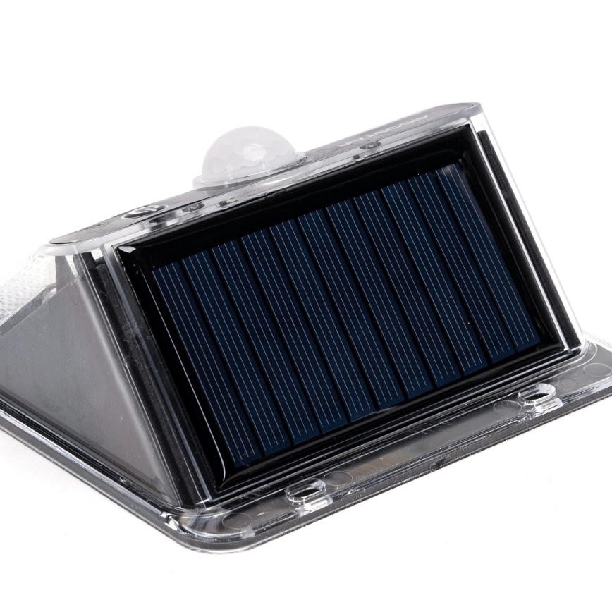 Aigostar - Luminária solar LED com sensor LED/3,7V 6500K 1200 mAh IP65 preta