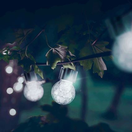 Aigostar - Luminária Solar LED LED/0,006W/1,2V cromo fosco 6500K 100 mAh IP44