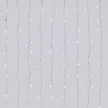Aigostar - LED Guirlanda de Natal para exterior 156xLED/8 modos 3xAA 4,2x1,2m IP44 branco frio