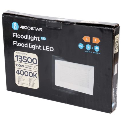 Aigostar - LED Refletor LED/150W/230V 4000K IP65 preto