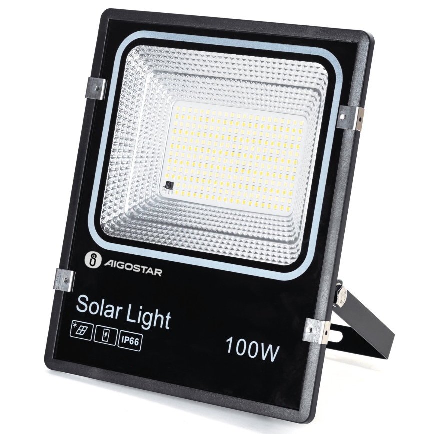 Aigostar - Refletor Solar LED/100W/3,2V 2000mAh 3000K/4000K/6500K IP66 + controlo remoto