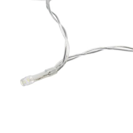 Aigostar - Cordão de luzes de Natal LED regulável para exterior com sensor de movimento 100xLED/3xAA 12m branco quente + controlo remoto