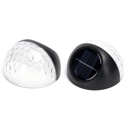 Aigostar - Luminária de parede solar LED RGB LED/2W/1,2V 300 mAh preta IP44