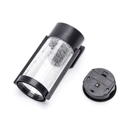 Aigostar - Luminária de parede solar LED RGB LED/2W/1,2V 300 mAh preta IP44