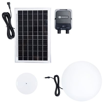 Aigostar - Lâmpada exterior LED RGBW dimerizável MESH LED/35W/3,7V 4000mAh 2700-6500K IP65 diâmetro 50 cm + comando remoto