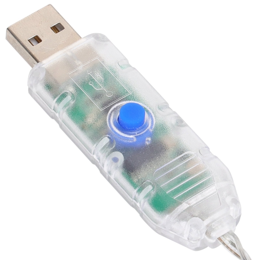 Aigostar - LED RGBIC Cordão decorativo 25xLED/5W/USB 10 m multicolorido