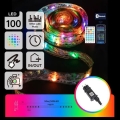 Aigostar - LED RGBICW Cordão de Natal inteligente para exterior MESH 100xLED 10 m IP44 + controlo remoto