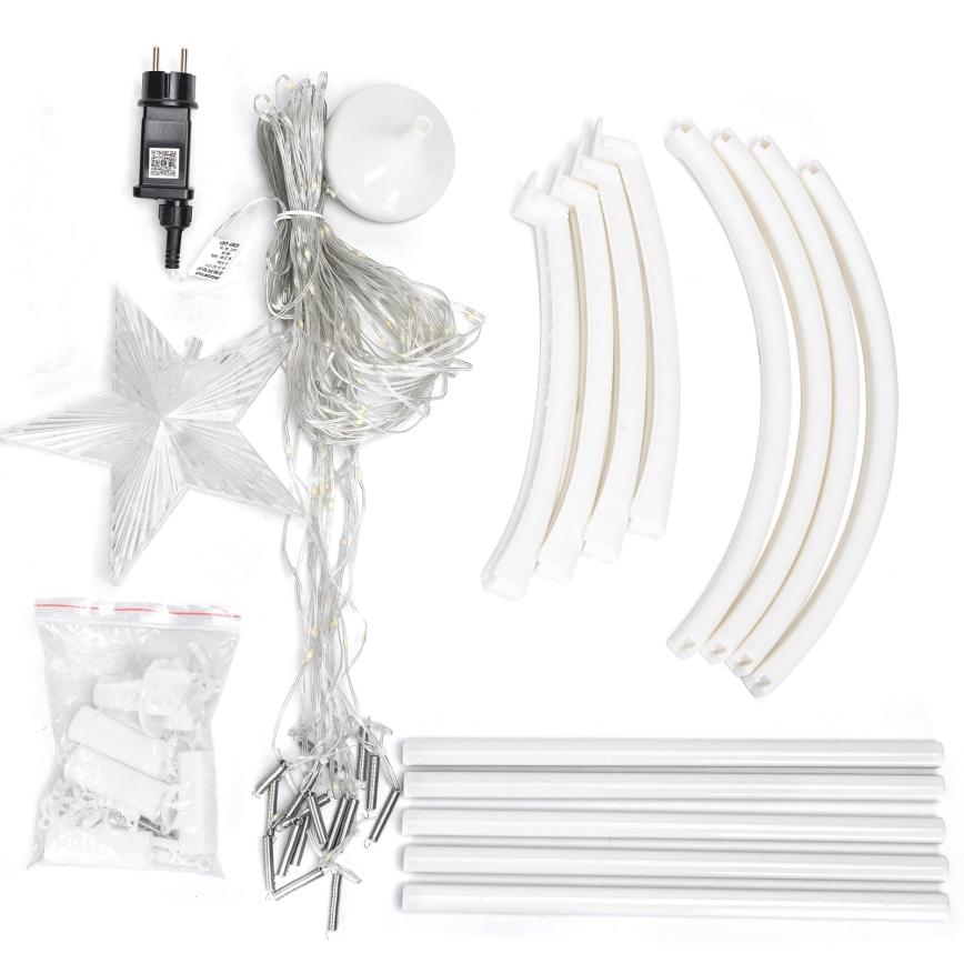 Aigostar - LED RGBICW Decoração natalina inteligente para exterior MESH 165xLED/230V 1,8m IP44 + comando remoto