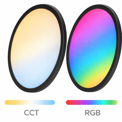 Aigostar - Candeeiro de teto LED RGBW dimerizável MESH LED/36W/230V 3000-6500K preto + comando remoto