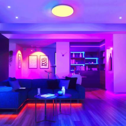 Aigostar - Luminária de teto para banheiro LED RGBW dimmerizável LED/24W/230V 3000-6500K diâmetro 42 cm IP44 + controlo remoto