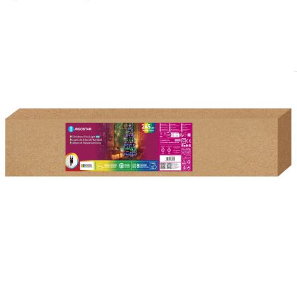 Aigostar - Árvore de Natal LED para exterior 245 LEDs/8 funções 2,1 m IP44 multicolorido