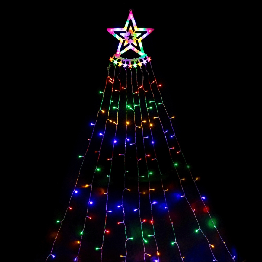Aigostar - Decoração de Natal LED para exterior 350 LEDs 3,5m IP44 multicolorido