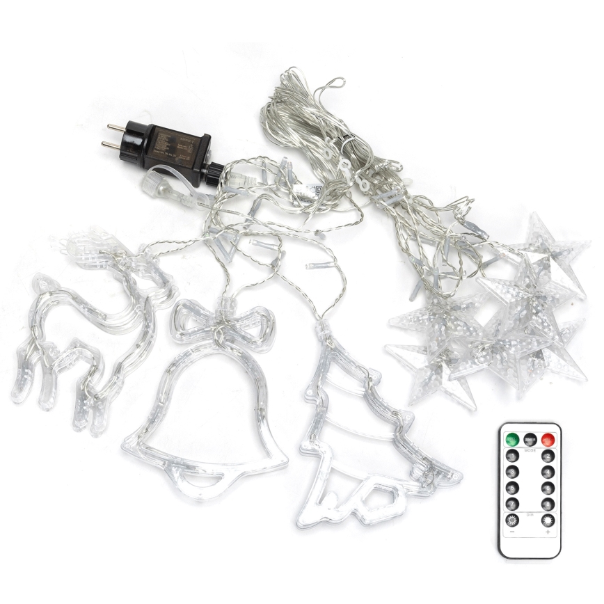 Aigostar - Cordão de Natal LED RGBY para exterior 120 LEDs/8 funções 3x0,6m IP44 multicolorido + controlo remoto