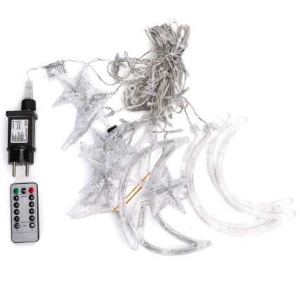 Aigostar - LED RGBY Luzes de Natal para exterior 120xLED/8 funções 3x0,6m IP44 multicolorido + controlo remoto