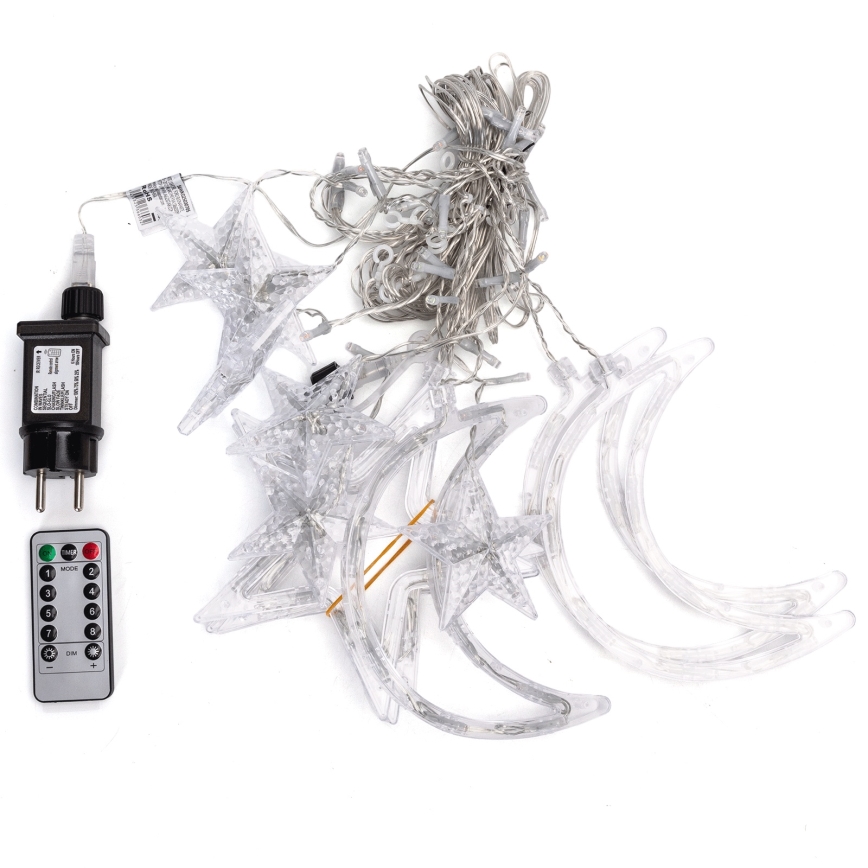 Aigostar - LED RGBY Luzes de Natal para exterior 120xLED/8 funções 3x0,6m IP44 multicolorido + controlo remoto