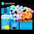 Aigostar - LED Solar corrente decorativa 50xLED/8 funções 12m IP65 multicolor