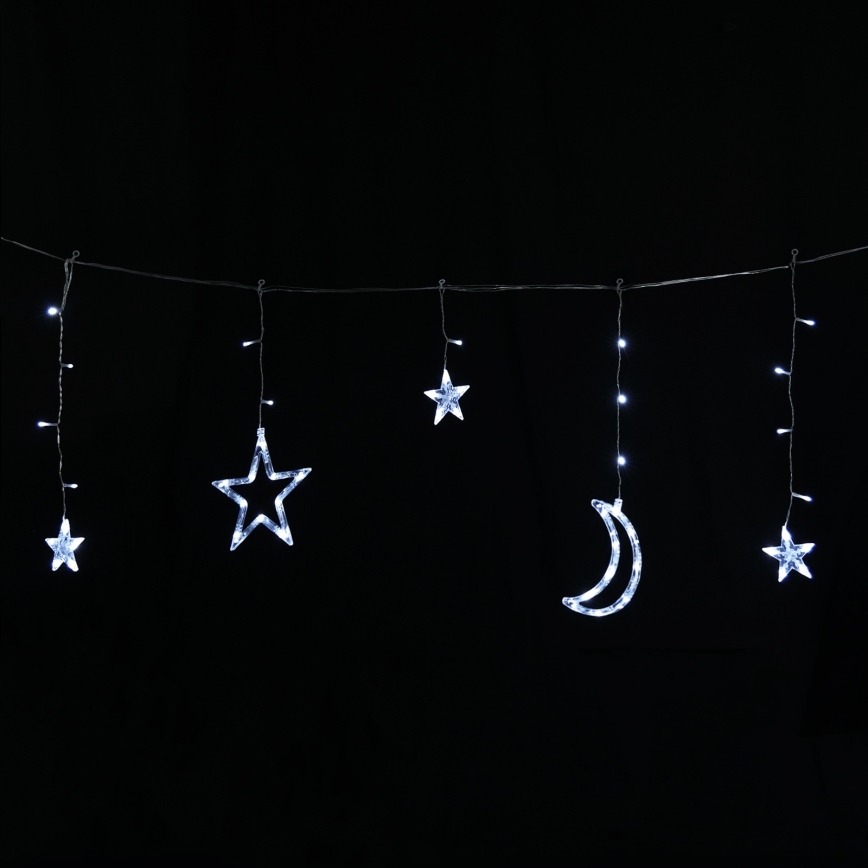 Aigostar - Guirlanda solar LED de Natal 120 LEDs/8 funções 3 x 0,6 m 500 mAh IP65 branco frio